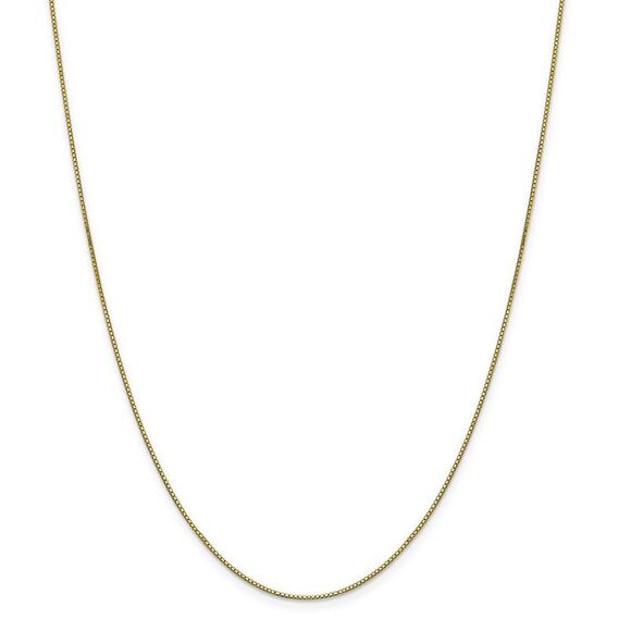 0.9mm, 10k Yellow Gold, Box Chain Necklace, 18 Inch - Picture 3 of 8